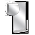Ajw AJW U716-1836 Channel Frame Mirror & Mounted Shelf; Plate Glass Surface - 18 W X 36 H In. U716-1836